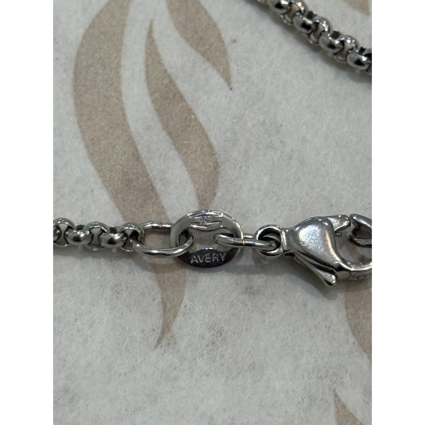James Avery Retired Sterling Silver Eternal Ribbon Cross Pendant w/ JA Necklace Pre-Owned