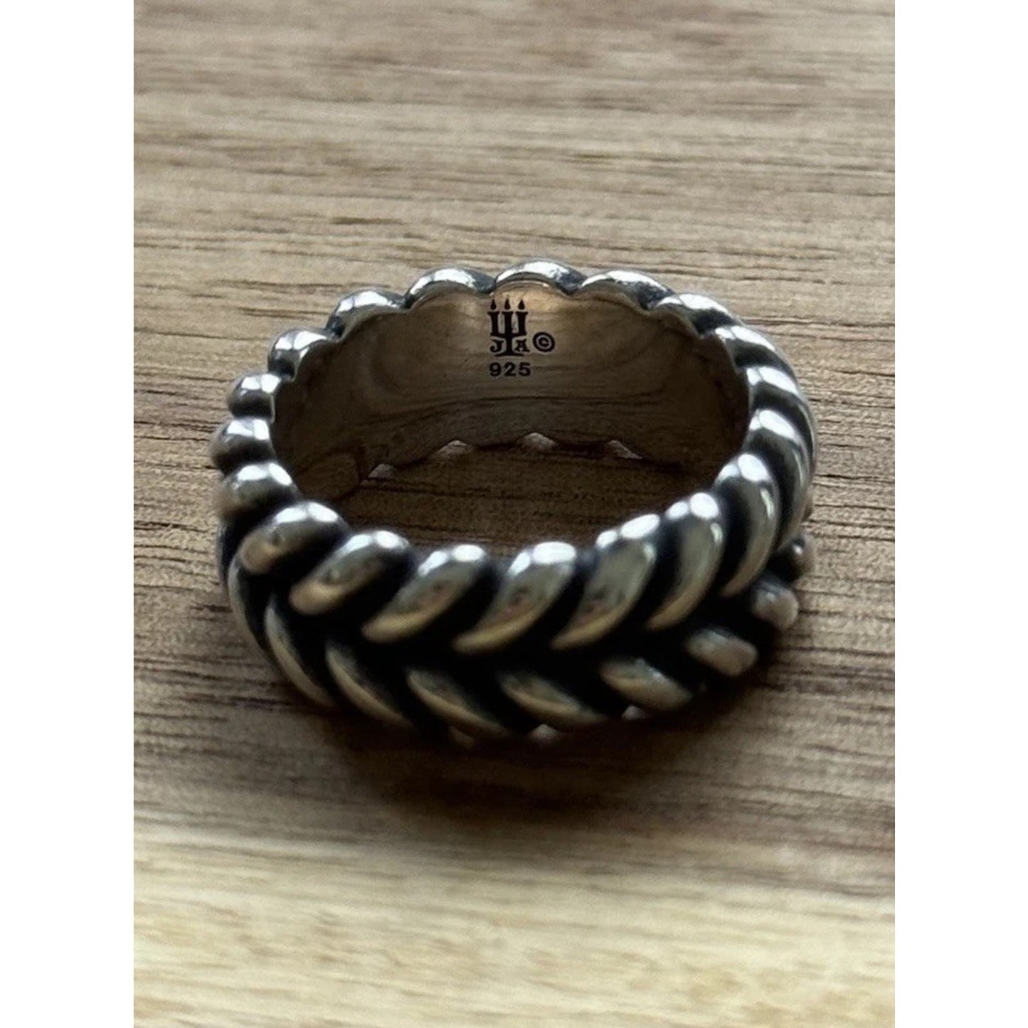 James Avery Retired Sterling Silver Double Braided Rope Ring Size 6.5
