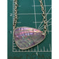 Retired KENDRA SCOTT Mckenna Gold Statement Pendant Necklace in Lilac Abalone