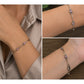 Vintage Pink Tourmaline Sterling Silver 5 Stone Link Bracelet 7.5” 90s - Y2K