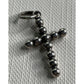 Vintage Sterling Silver Beaded Cross Charm