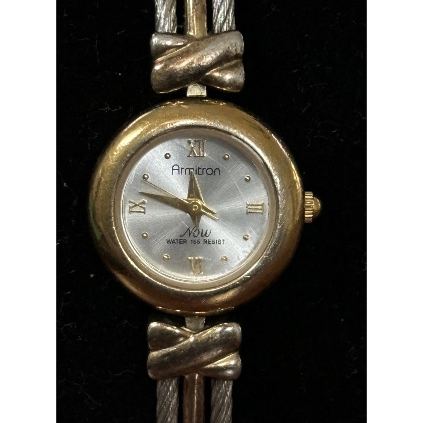 Vintage Y2K Armitron Gold & Silver Tone Now Watch NEEDS BATTERY Gorgeous!