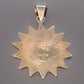 Vintage Sterling Silver Sun Pendant Natural Red Jasper Stone 925 16g