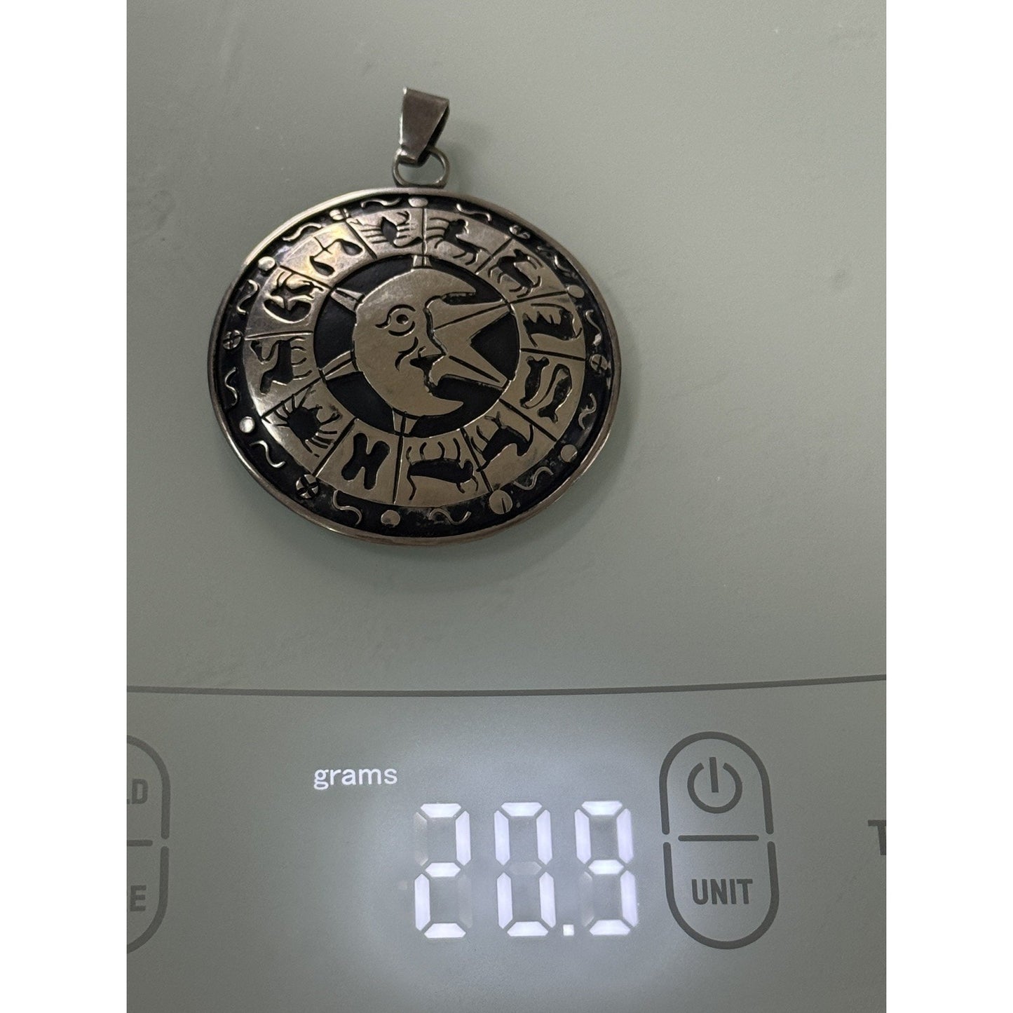 Taxco Mexico FRR Sterling 925 Zodiac Sun Moon Pendant Eagle 3 20.9g Vintage Mint