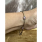 Vintage Pink Tourmaline Sterling Silver 5 Stone Link Bracelet 7.5” 90s - Y2K