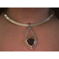 Michael Dawkins 925 Sterling Silver Black Onyx Pendant Enhancer Chain Link 17g