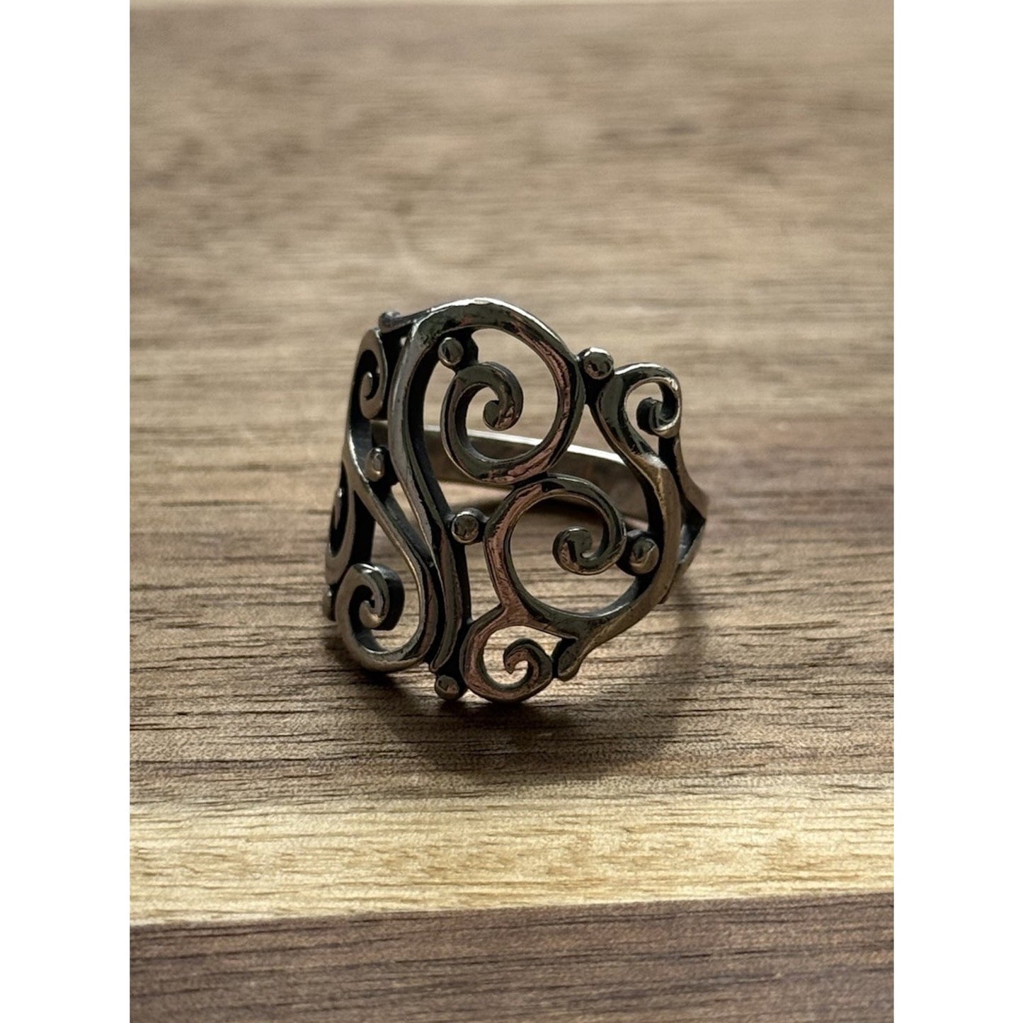 Retired James Avery Open Sorrento Sterling Silver Ring Size 7