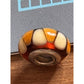 Pandora Sterling Silver Murano Glass Charm Amber Cream Orange 925