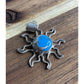 Sterling Silver Turquoise Sun Pendant Mexico 925 Southwestern Celestial Jewelry