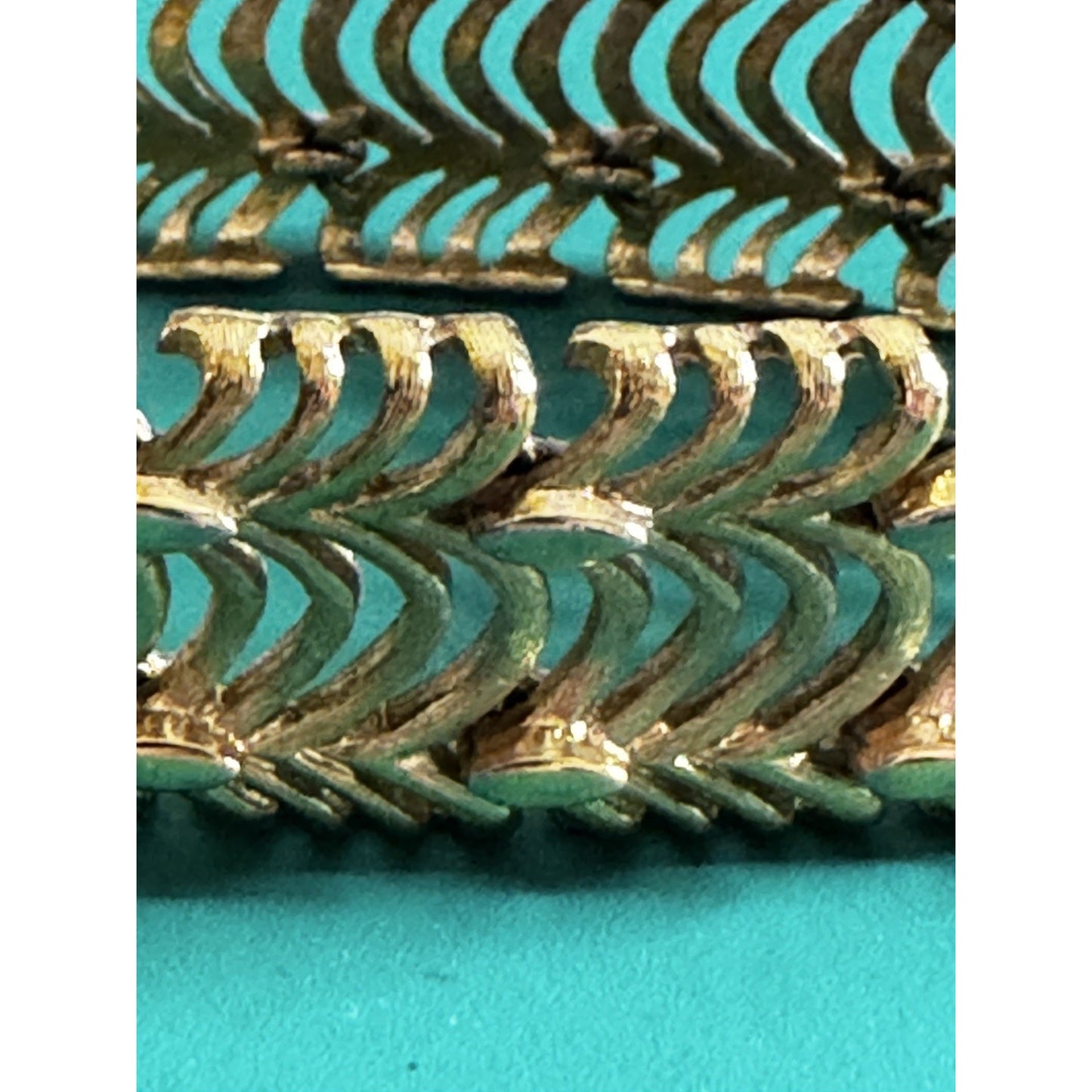 Monet Golden Weave Bracelet Gold Plated Filigree 1960s Vintage Jewelry Signed