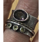 Bali Sterling Silver Mystic Quartz Peridot Gemstone Spinner Sz 8 Meditation Ring