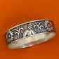 Preowned James Avery Retired Rare Silver WILDFLOWER SUNFLOWER Bangle Bracelet Sz M