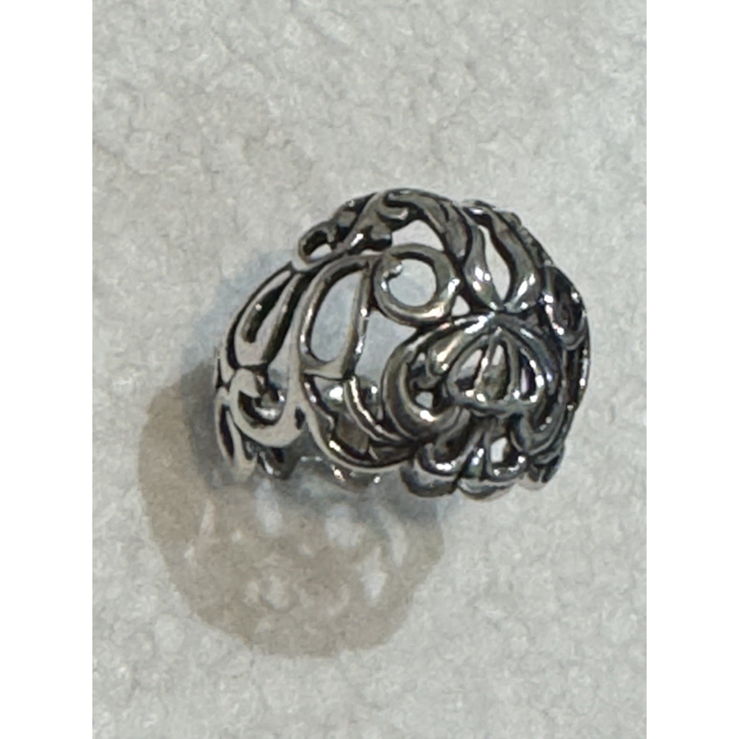 Carolyn Pollack Relios Sterling Silver Scroll Open Work Ring Size 6.5 Pre-Owned