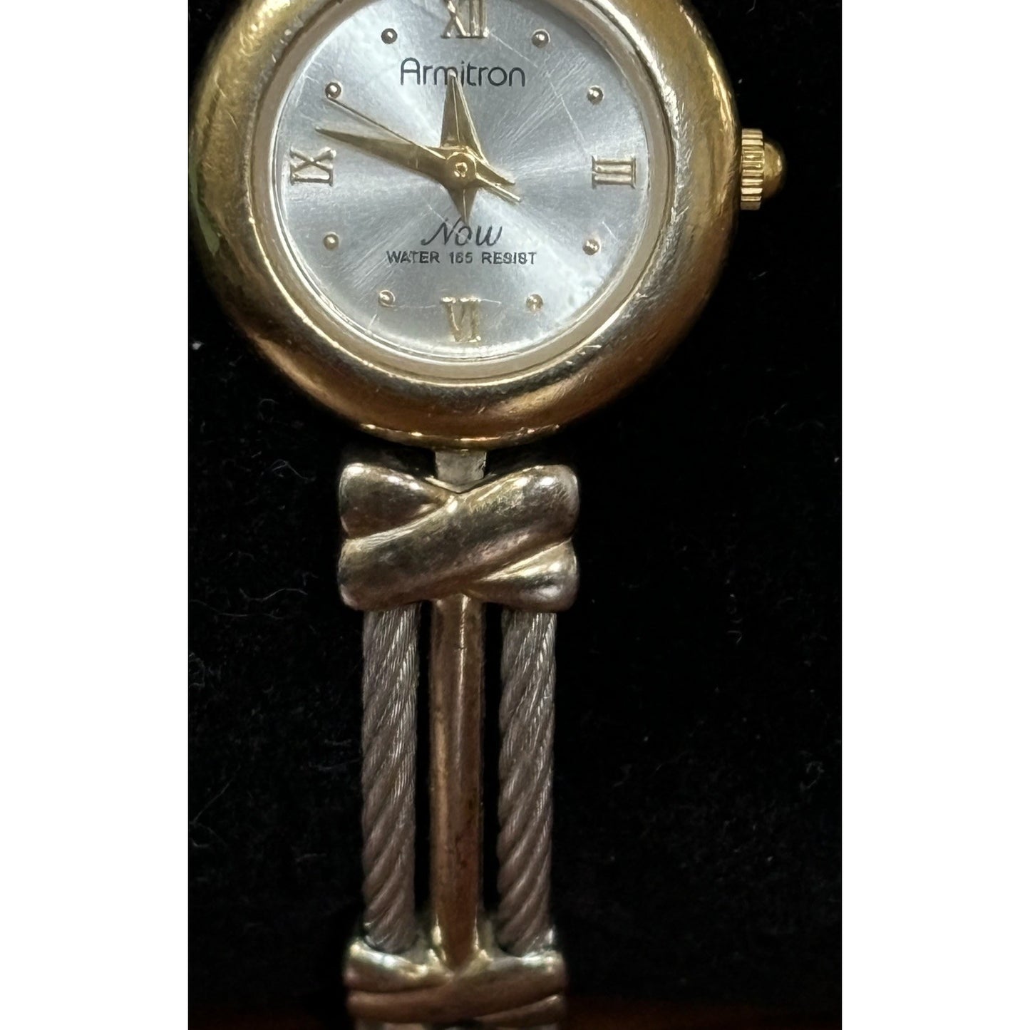 Vintage Y2K Armitron Gold & Silver Tone Now Watch NEEDS BATTERY Gorgeous!