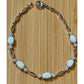 925 Sterling Silver Opal Cabachon Moissanite Bracelet 7.5” White Fire Opal 6g