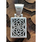Sterling Silver Moonstone Pendant 925 Rectangle Cabochon Minimalist Bali Style