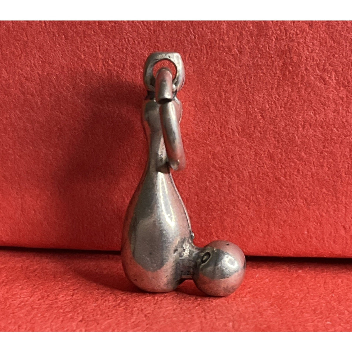 Vintage 925 Sterling Silver Bowling Pin & Ball Charm Pendant Sports Theme