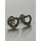 Vintage Tiffany & Co. Elsa Peretti Sterling Silver Open Heart Stud Earrings 925