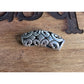 Vintage Sterling Silver Red Stone Curved Tube Filigree Boho artisan jewelry
