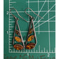Sterling Silver Baltic Amber Dangle Drop Earrings Modern 1.5”