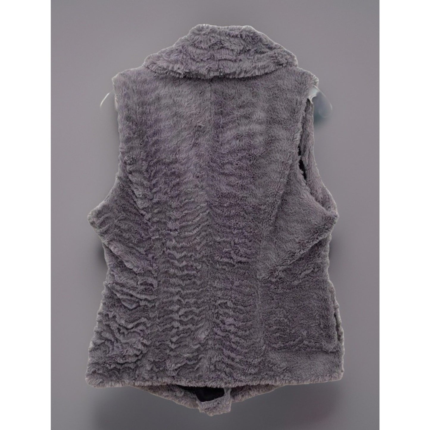 PATAGONIA Womens Gray Faux Fur Lined Zippered Vest Size Medium