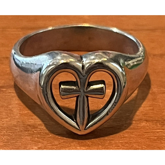 James Avery Retired Silver Eternal Love Ring Size 7 Pre-Owned