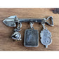 Vintage Sterling Silver Garden Charm Brooch DV 925 Shovel Rabbit Seeds Pin