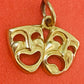 Preowned James Avery Retired Rare Hard to Find 14k Gold Theater Drama Mask Charm