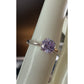 NF 925 Sterling Silver Purple CZ Ring Size 7 Solitaire Lavender Stone