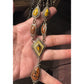 Vintage Whitney Kelly Necklace Sterling 925 Tigers Eye Jasper MOP Beaded Y Drop