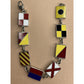Vintage Sterling Silver Enamel Nautical Signal Flag Bracelet 18g 7.75”
