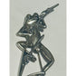 Vintage Sterling Silver Climbing Frog Brooch Pin 5.2g Tree Frog on Reed