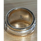 Pre Owned Retired James Avery Scrolled Fleur de lis 14k Gold Sterling Silver Ring Size 8