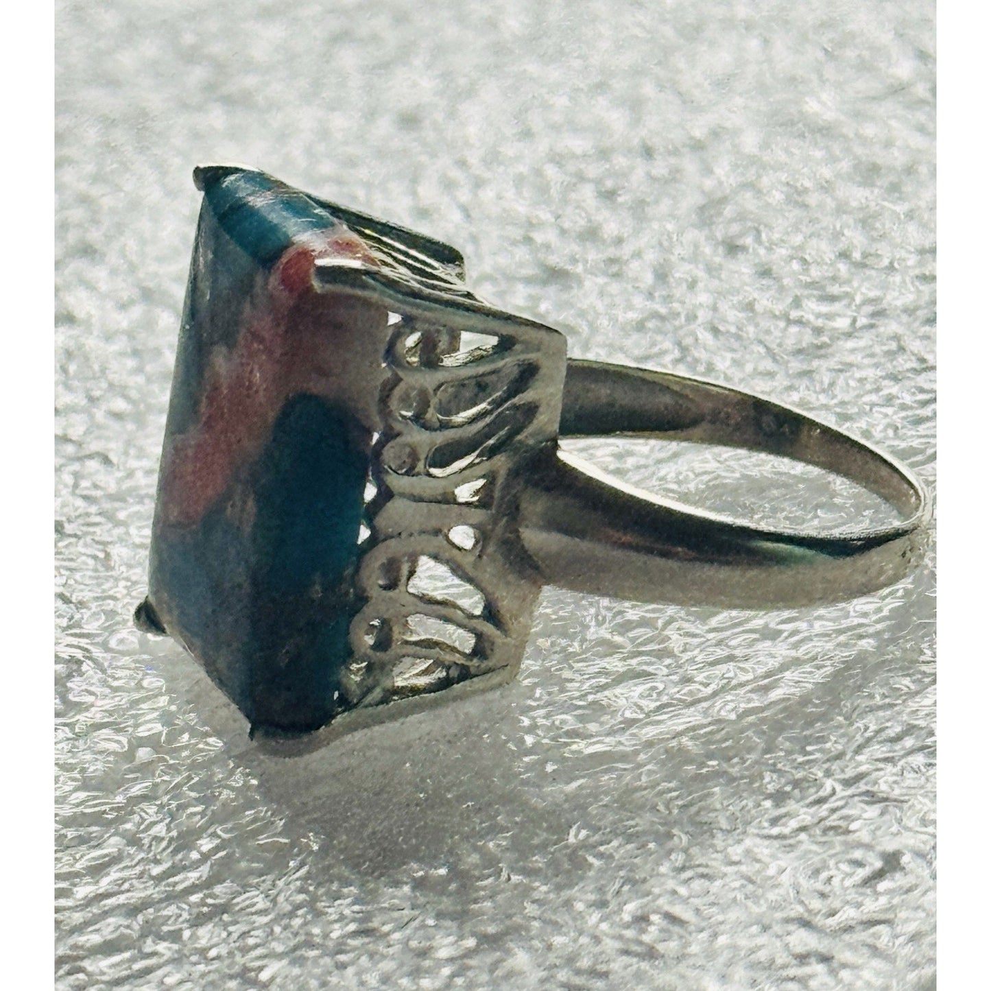 Sterling Silver 925 Turquoise Spiny Oyster Statement Ring Size 10, 6.2g