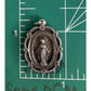 Vintage Sterling Silver Miraculous Mary Pendant Ornate Frame Catholic Charm