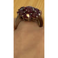 Vintage Ruby Flower Cluster Ring Estate Cocktail Ring Size 7 July Gemstone