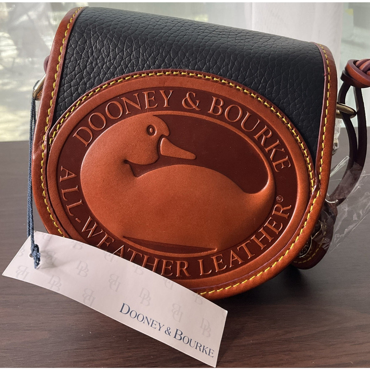 Vintage BNWT All Weather Leather Dooney & Bourke Duck Crossbody Bag Purse