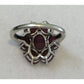 Vintage Ruby Flower Cluster Ring Estate Cocktail Ring Size 7 July Gemstone