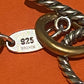 Preowned James Avery Retired HTF Chunky Silver and Bronze Changeable Necklace 20”