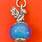 Preowned James Avery Retired Heavenly Angel Blue Art Glass Bead Finial Charm