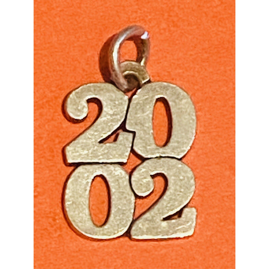 James Avery Retired Sterling Silver Large Stacked 2002 Year Charm Pre-Owned