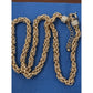 Premier Designs OPC 32” Heavy Byzantine Gold Tone Necklace 176g Rhinestone Caps
