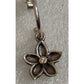 Retired Pandora Sterling And Gold Diamond Flower Changeable Earrings