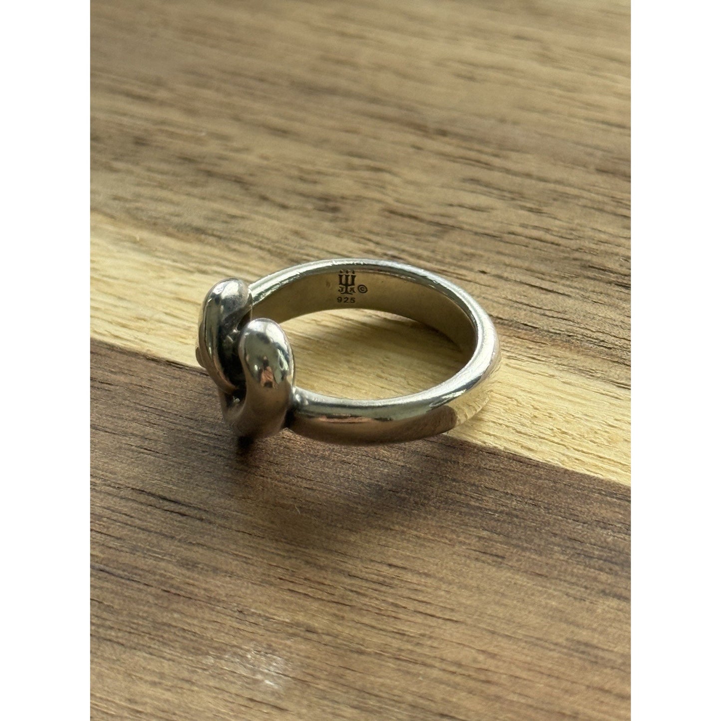 James Avery Retired Sterling Silver Heart Knot Ring Size 5.5