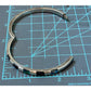Vintage 925 Sterling Silver southwestern Abalone Inlay Hinged Bangle Bracelet