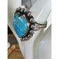Navajo Kingman Turquoise Heart Sterling Silver Vintage Native American Ring Sz 7
