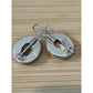 Silpada RETIRED Silver 925 Bezel Set Oval Blue Topaz Dangle Earrings W1157