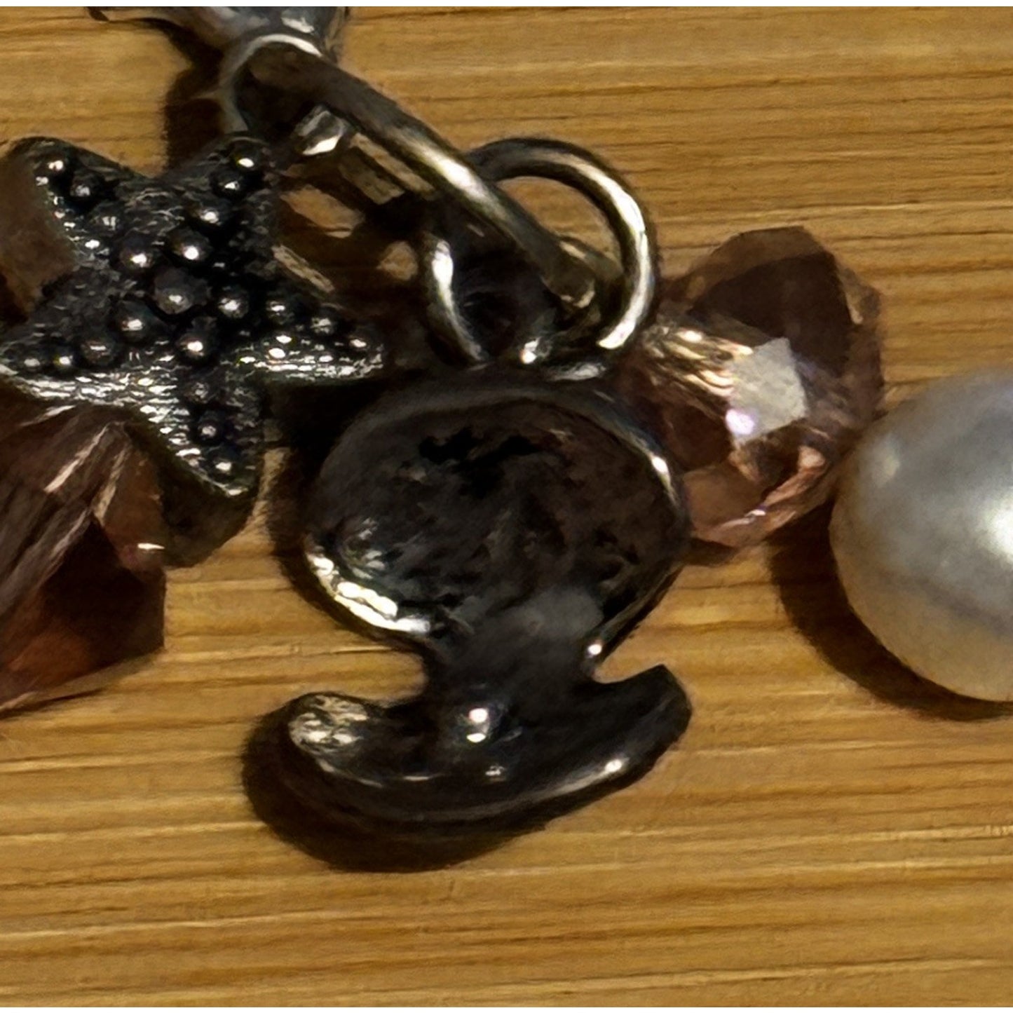 Vintage Sterling Silver 925 Multi Cluster Beach Ocean Starfish Pearl Charms