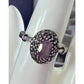 Vintage Sterling Silver Purple Amythest Art Deco Ring Size 9.5