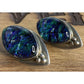 Vintage Jay King DTR Sterling Silver Dichroic Glass Statement Earrings 16g